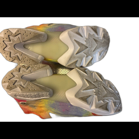 Reebok InstaPump Fury Low Top Multicolor Tie-Dye Rainbow Athletic Sneaker main image 6
